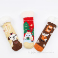 chaussettes de Noël en peau d&#39;agneau de dessin animé